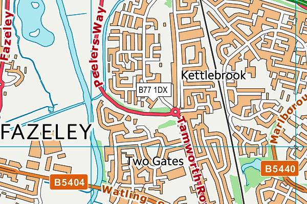B77 1DX map - OS VectorMap District (Ordnance Survey) B77 1DX map - OS VectorMap District (Ordnance Survey)