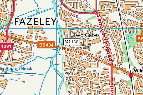 B77 1GS map - OS VectorMap District (Ordnance Survey) B77 1GS map - OS VectorMap District (Ordnance Survey)