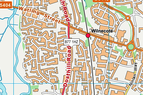 B77 1HZ map - OS VectorMap District (Ordnance Survey) B77 1HZ map - OS VectorMap District (Ordnance Survey)