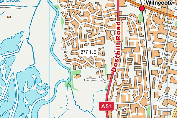 B77 1JE map - OS VectorMap District (Ordnance Survey) B77 1JE map - OS VectorMap District (Ordnance Survey)