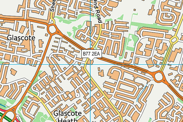 B77 2EA map - OS VectorMap District (Ordnance Survey) B77 2EA map - OS VectorMap District (Ordnance Survey)