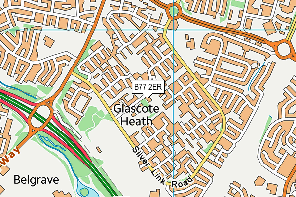 B77 2ER map - OS VectorMap District (Ordnance Survey) B77 2ER map - OS VectorMap District (Ordnance Survey)