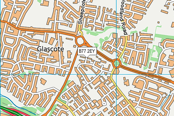 B77 2EY map - OS VectorMap District (Ordnance Survey) B77 2EY map - OS VectorMap District (Ordnance Survey)