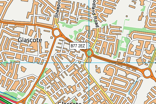 B77 2EZ map - OS VectorMap District (Ordnance Survey) B77 2EZ map - OS VectorMap District (Ordnance Survey)
