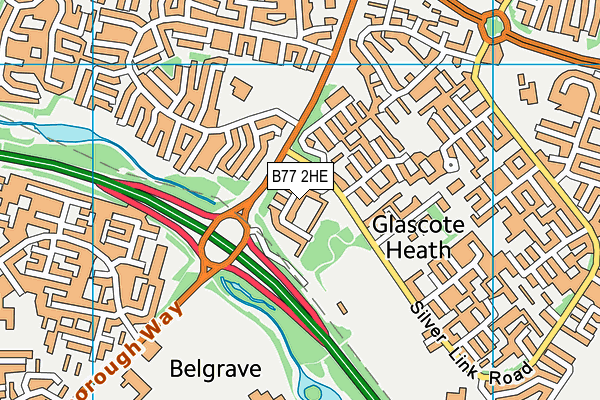 B77 2HE map - OS VectorMap District (Ordnance Survey) B77 2HE map - OS VectorMap District (Ordnance Survey)