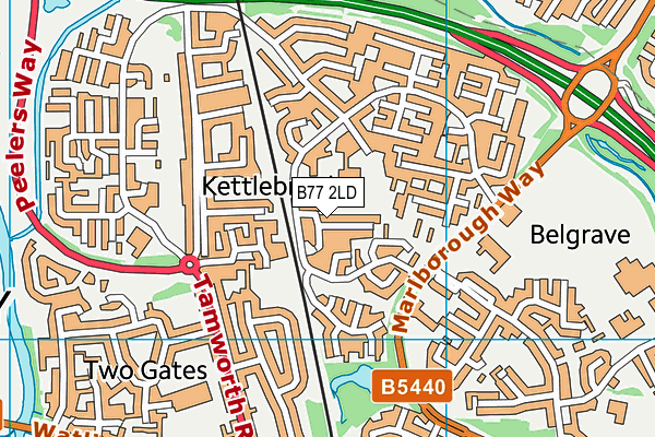 B77 2LD map - OS VectorMap District (Ordnance Survey) B77 2LD map - OS VectorMap District (Ordnance Survey)