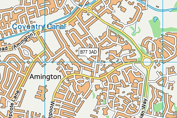 B77 3AD map - OS VectorMap District (Ordnance Survey) B77 3AD map - OS VectorMap District (Ordnance Survey)