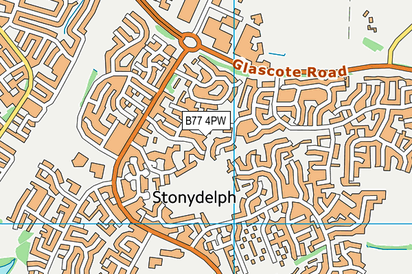 B77 4PW map - OS VectorMap District (Ordnance Survey) B77 4PW map - OS VectorMap District (Ordnance Survey)