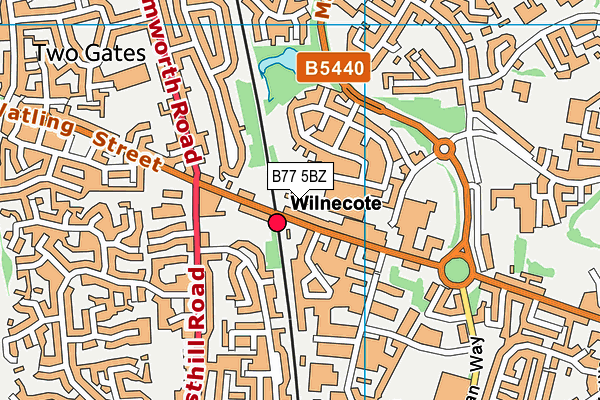 B77 5BZ map - OS VectorMap District (Ordnance Survey) B77 5BZ map - OS VectorMap District (Ordnance Survey)