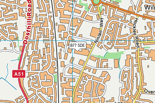 B77 5DE map - OS VectorMap District (Ordnance Survey) B77 5DE map - OS VectorMap District (Ordnance Survey)
