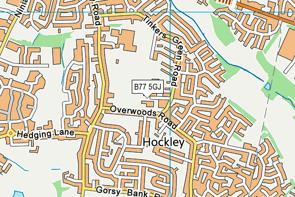 B77 5GJ map - OS VectorMap District (Ordnance Survey) B77 5GJ map - OS VectorMap District (Ordnance Survey)