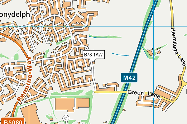 B78 1AW map - OS VectorMap District (Ordnance Survey) B78 1AW map - OS VectorMap District (Ordnance Survey)