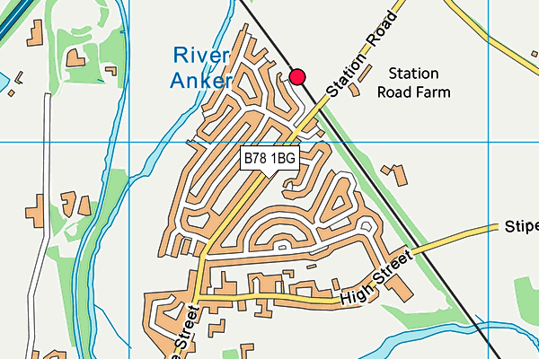 B78 1BG map - OS VectorMap District (Ordnance Survey) B78 1BG map - OS VectorMap District (Ordnance Survey)