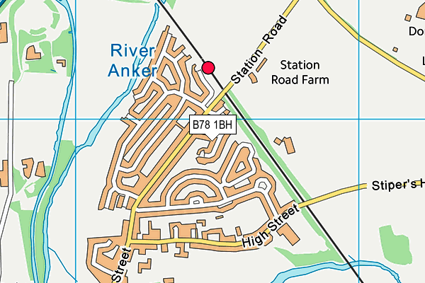 B78 1BH map - OS VectorMap District (Ordnance Survey) B78 1BH map - OS VectorMap District (Ordnance Survey)