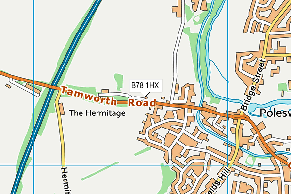 B78 1HX map - OS VectorMap District (Ordnance Survey) B78 1HX map - OS VectorMap District (Ordnance Survey)