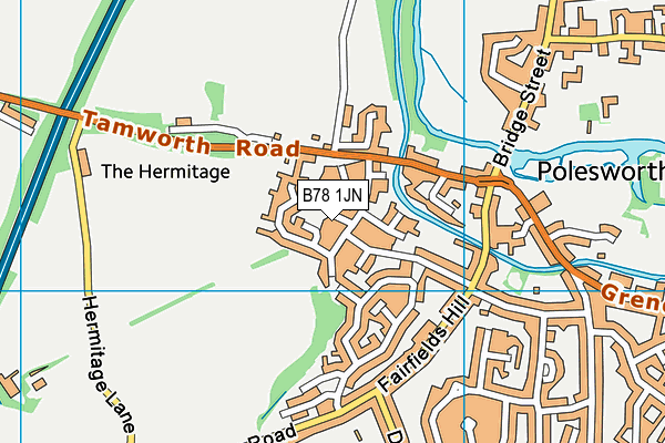 B78 1JN map - OS VectorMap District (Ordnance Survey) B78 1JN map - OS VectorMap District (Ordnance Survey)