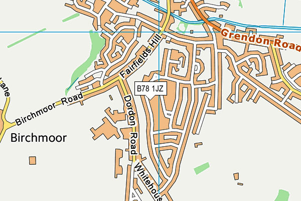 B78 1JZ map - OS VectorMap District (Ordnance Survey) B78 1JZ map - OS VectorMap District (Ordnance Survey)