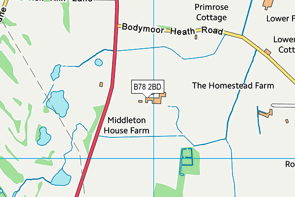 B78 2BD map - OS VectorMap District (Ordnance Survey) B78 2BD map - OS VectorMap District (Ordnance Survey)