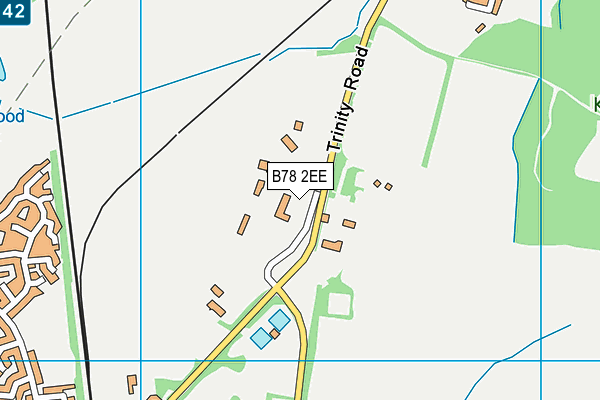 B78 2EE map - OS VectorMap District (Ordnance Survey) B78 2EE map - OS VectorMap District (Ordnance Survey)