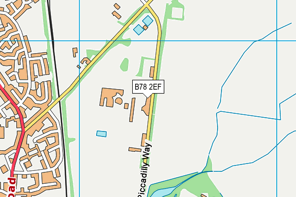 B78 2EF map - OS VectorMap District (Ordnance Survey)