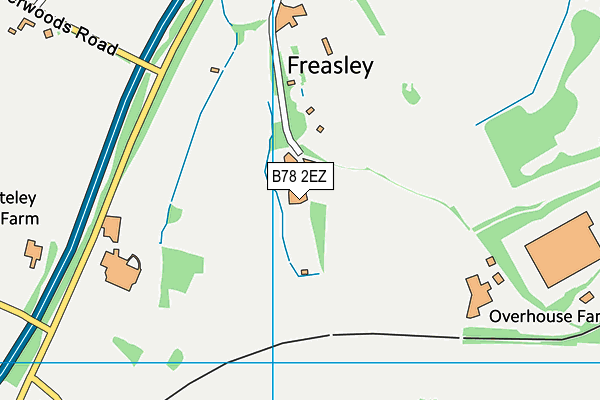 B78 2EZ map - OS VectorMap District (Ordnance Survey)