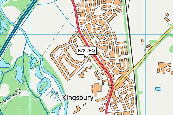 B78 2HQ map - OS VectorMap District (Ordnance Survey)