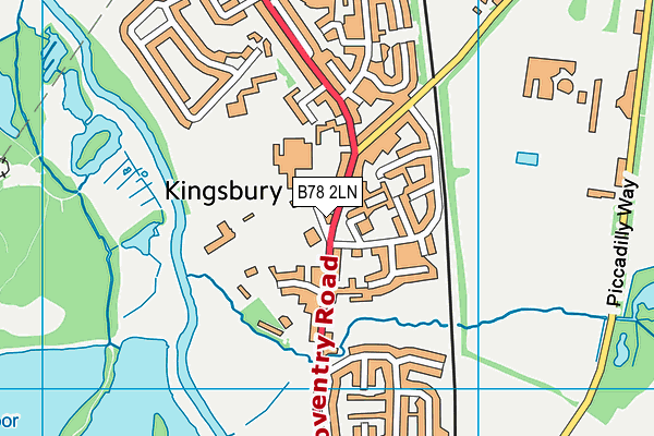 B78 2LN map - OS VectorMap District (Ordnance Survey)