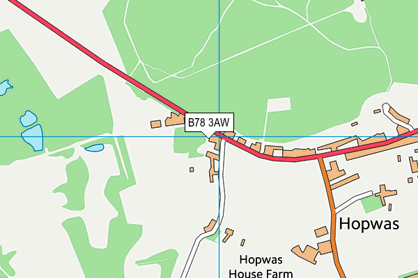 B78 3AW map - OS VectorMap District (Ordnance Survey)