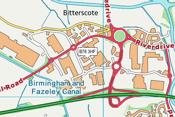 B78 3HF map - OS VectorMap District (Ordnance Survey)