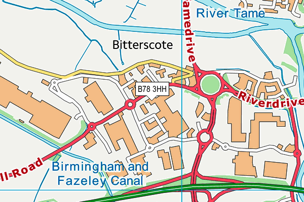 B78 3HH map - OS VectorMap District (Ordnance Survey) B78 3HH map - OS VectorMap District (Ordnance Survey)
