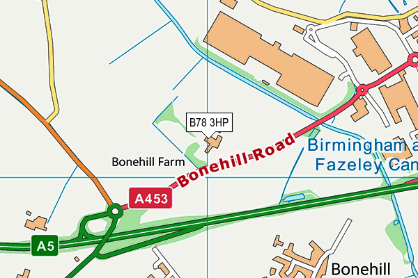 B78 3HP map - OS VectorMap District (Ordnance Survey)