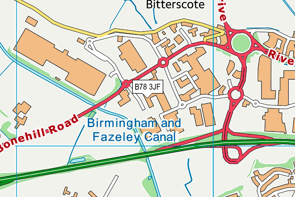 B78 3JF map - OS VectorMap District (Ordnance Survey) B78 3JF map - OS VectorMap District (Ordnance Survey)