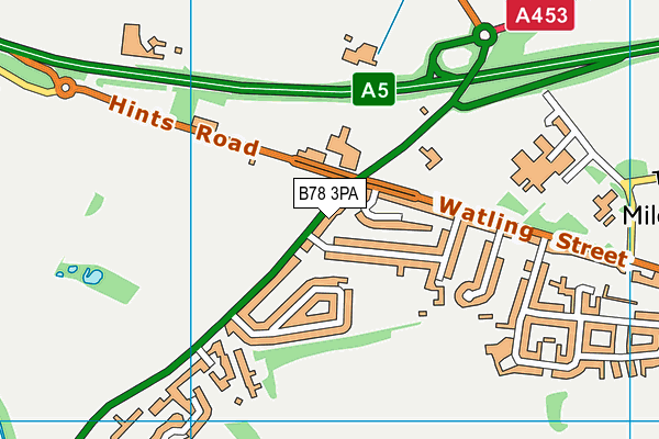 B78 3PA map - OS VectorMap District (Ordnance Survey) B78 3PA map - OS VectorMap District (Ordnance Survey)