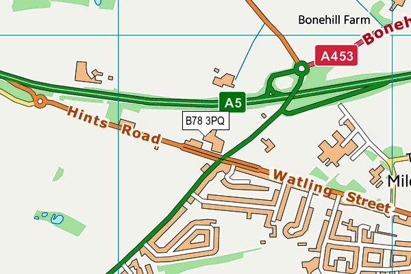 B78 3PQ map - OS VectorMap District (Ordnance Survey) B78 3PQ map - OS VectorMap District (Ordnance Survey)