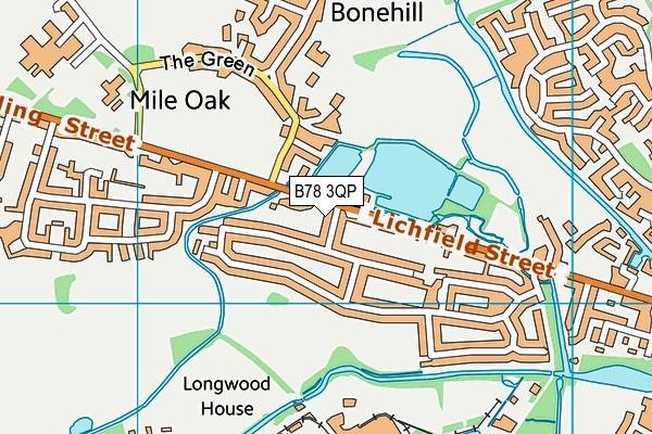 B78 3QP map - OS VectorMap District (Ordnance Survey)