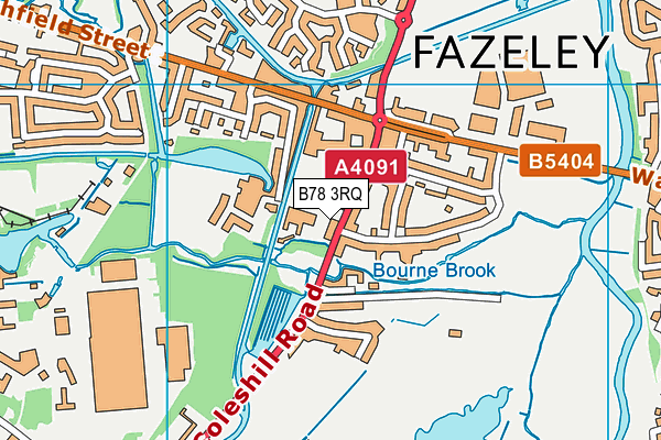 B78 3RQ map - OS VectorMap District (Ordnance Survey)