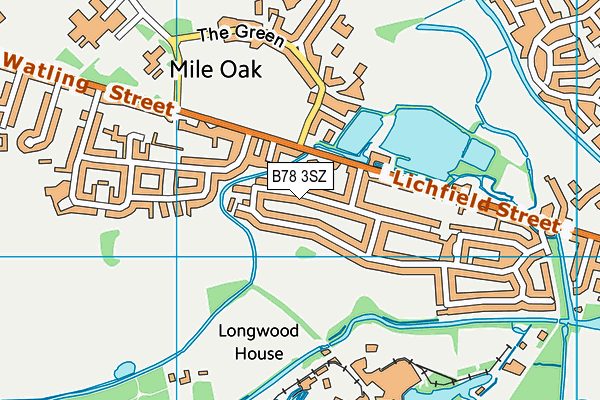 B78 3SZ map - OS VectorMap District (Ordnance Survey)