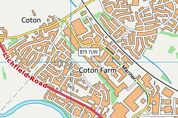 B79 7UW map - OS VectorMap District (Ordnance Survey) B79 7UW map - OS VectorMap District (Ordnance Survey)