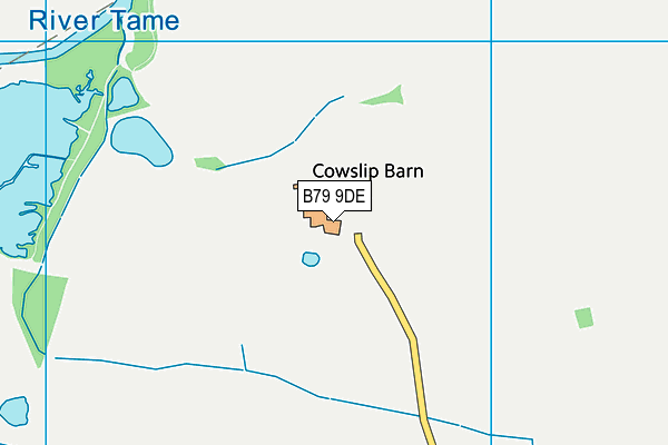 B79 9DE map - OS VectorMap District (Ordnance Survey)