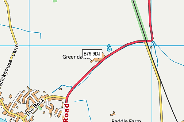 B79 9DJ map - OS VectorMap District (Ordnance Survey) B79 9DJ map - OS VectorMap District (Ordnance Survey)
