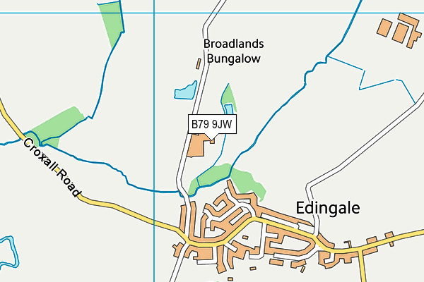 B79 9JW map - OS VectorMap District (Ordnance Survey)