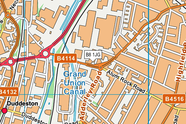 B8 1JG map - OS VectorMap District (Ordnance Survey) B8 1JG map - OS VectorMap District (Ordnance Survey)