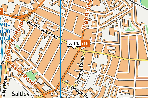 B8 1NJ map - OS VectorMap District (Ordnance Survey) B8 1NJ map - OS VectorMap District (Ordnance Survey)