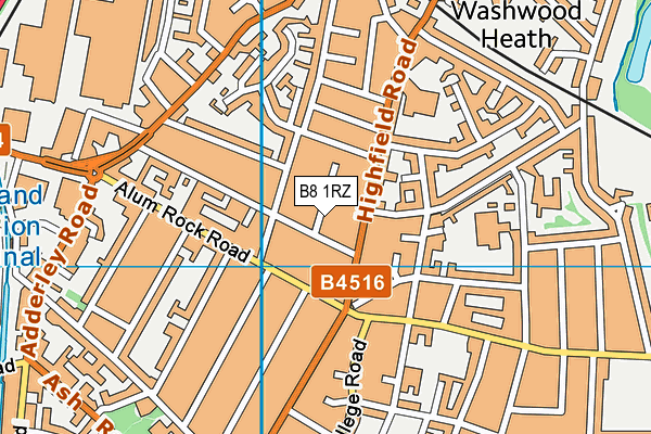 B8 1RZ map - OS VectorMap District (Ordnance Survey) B8 1RZ map - OS VectorMap District (Ordnance Survey)