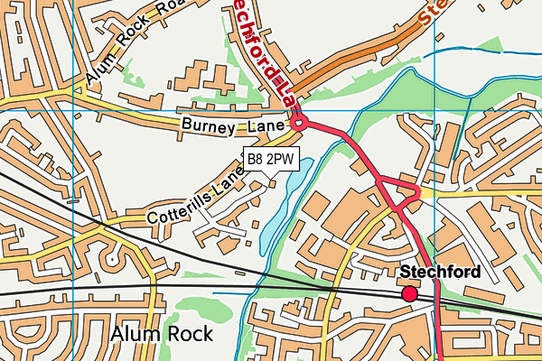 B8 2PW map - OS VectorMap District (Ordnance Survey) B8 2PW map - OS VectorMap District (Ordnance Survey)