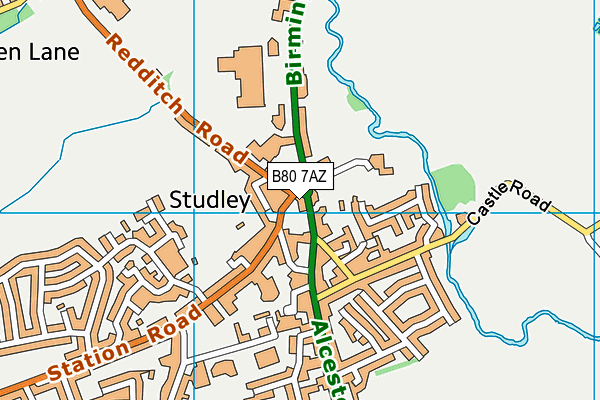 B80 7AZ map - OS VectorMap District (Ordnance Survey) B80 7AZ map - OS VectorMap District (Ordnance Survey)
