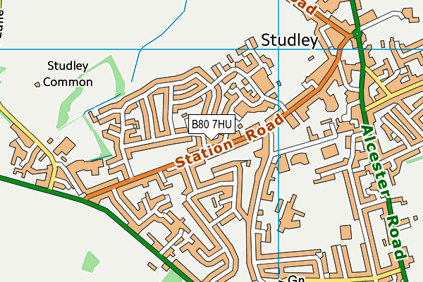 B80 7HU map - OS VectorMap District (Ordnance Survey) B80 7HU map - OS VectorMap District (Ordnance Survey)