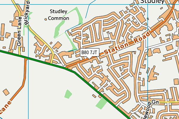 B80 7JT map - OS VectorMap District (Ordnance Survey) B80 7JT map - OS VectorMap District (Ordnance Survey)