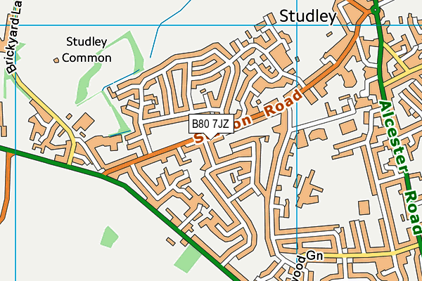 B80 7JZ map - OS VectorMap District (Ordnance Survey) B80 7JZ map - OS VectorMap District (Ordnance Survey)