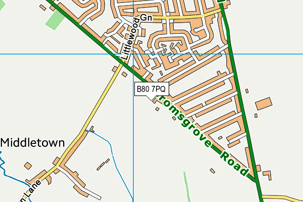 B80 7PQ map - OS VectorMap District (Ordnance Survey) B80 7PQ map - OS VectorMap District (Ordnance Survey)